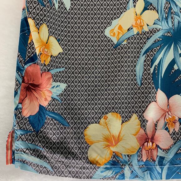 Tommy Bahama 100% Silk Tropical Print Short Sleeve Button Down Shirt Size XXL - Picture 8 of 15